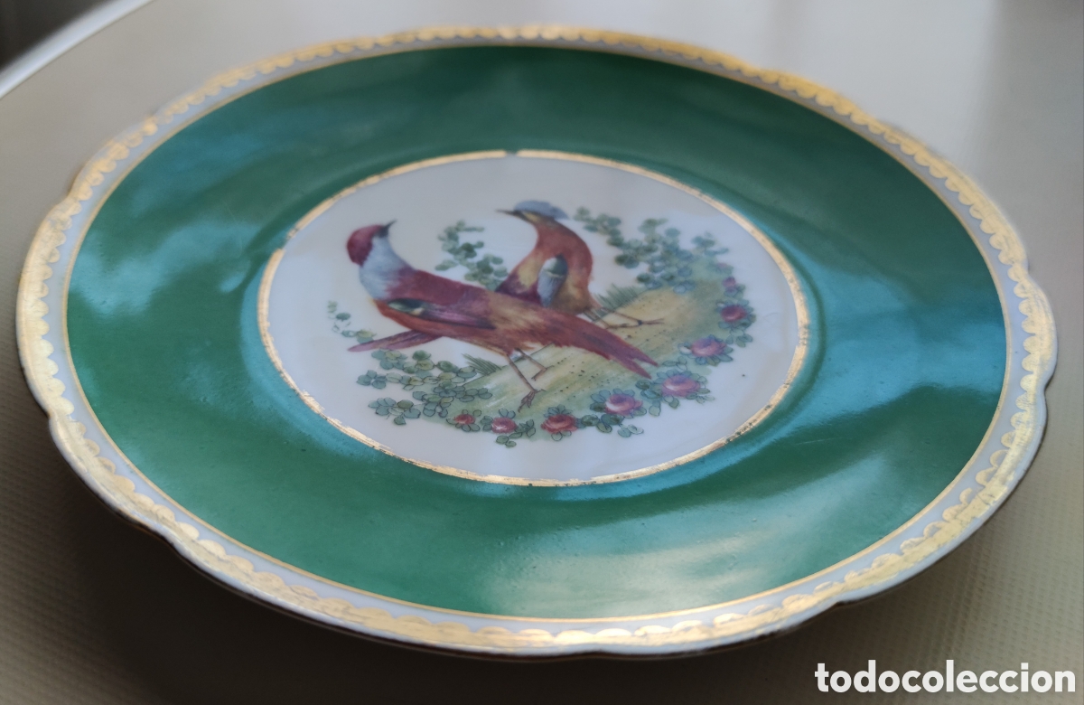 Antig&uuml;edades: PLATO DE PORCELANA FAISANES - Foto 5