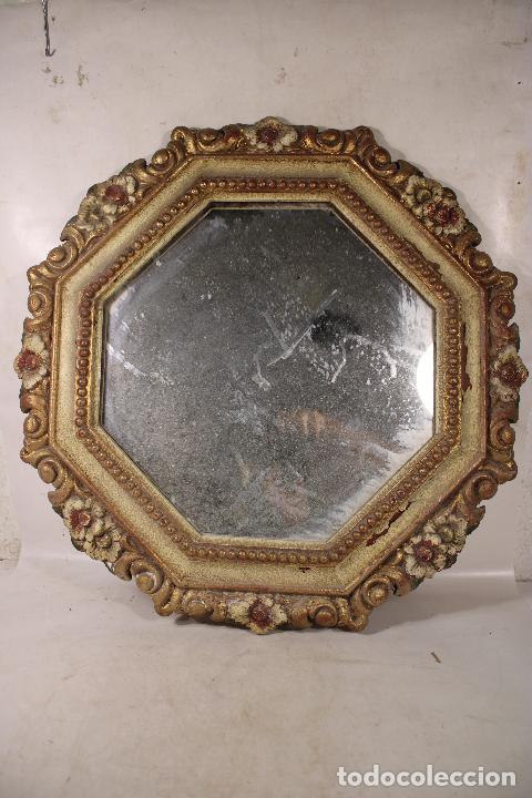 Antig&uuml;edades: espejo octogonal de poliestireno - Foto 2