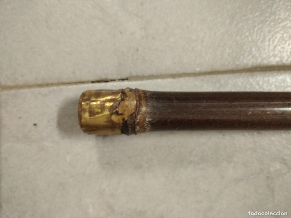 Antig&uuml;edades: ANTIGUO BASTON DE COLECCION CON MANGO DE CABEZA DE PERRO EN BRONCE - Foto 4