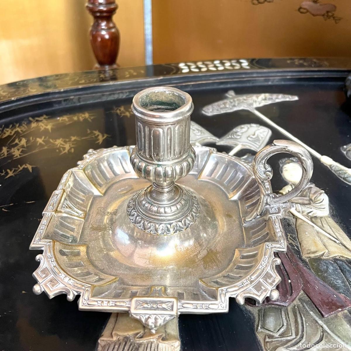 Antig&uuml;edades: Palmatoria plateada con monograna - Foto 4
