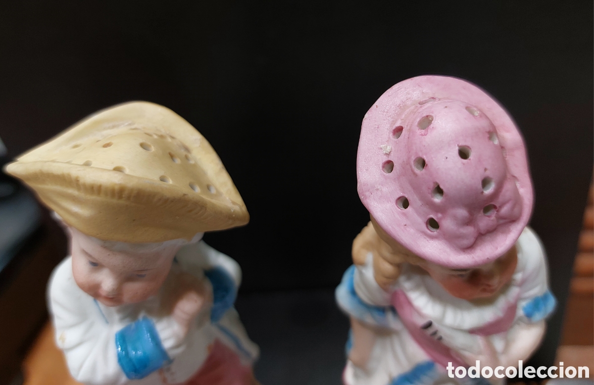 Antig&uuml;edades: PAREJA PALILLEROS DE BISCUIT - Foto 4