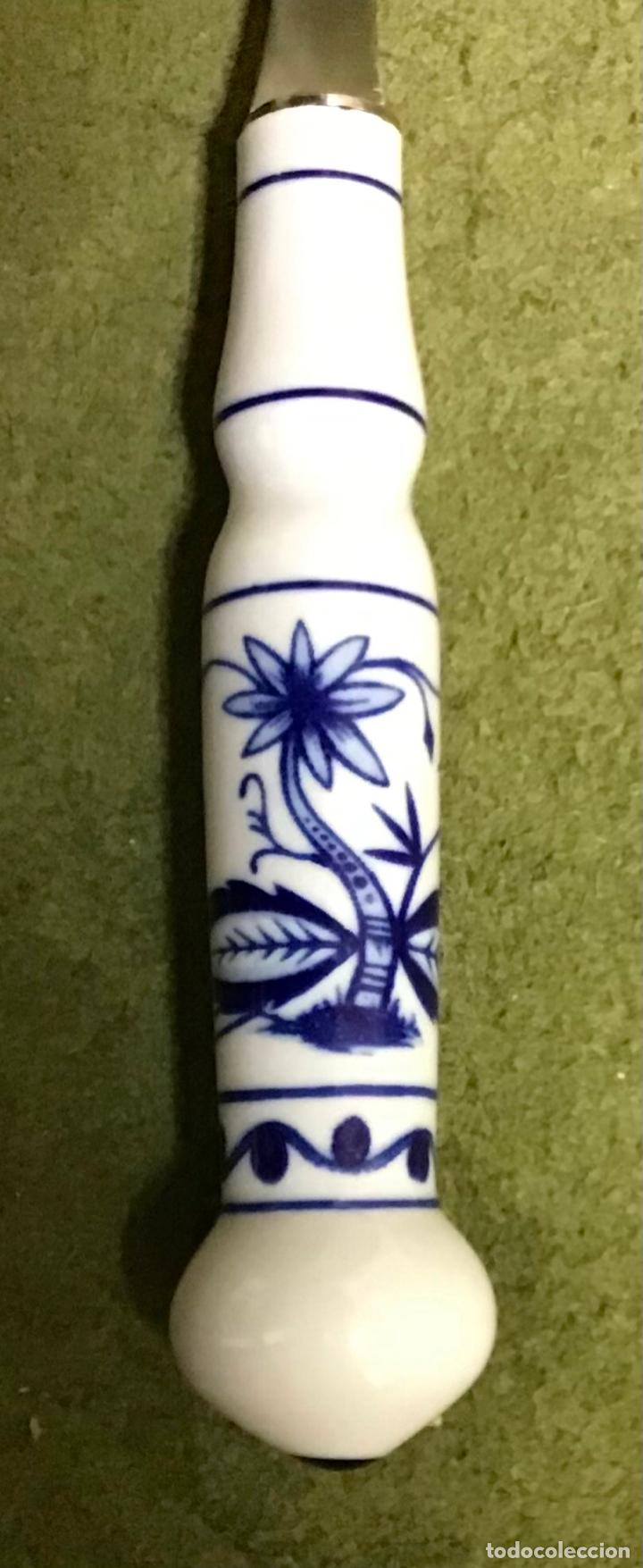 Antig&uuml;edades: JUEGO DE CUBIERTOS POSTRE DE PORCELANA - Foto 3