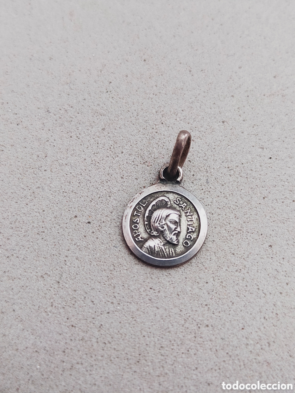 Antig&uuml;edades: MEDALLA EN PLATA SANTIAGO APOSTOL. - Foto 3