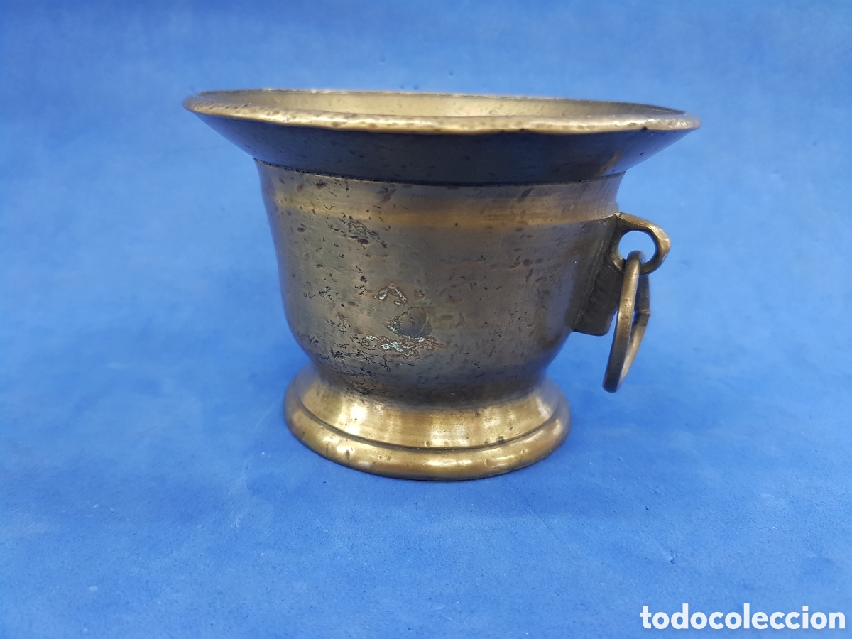 Antig&uuml;edades: Mortero o Almirez de bronce antiguo - Foto 1