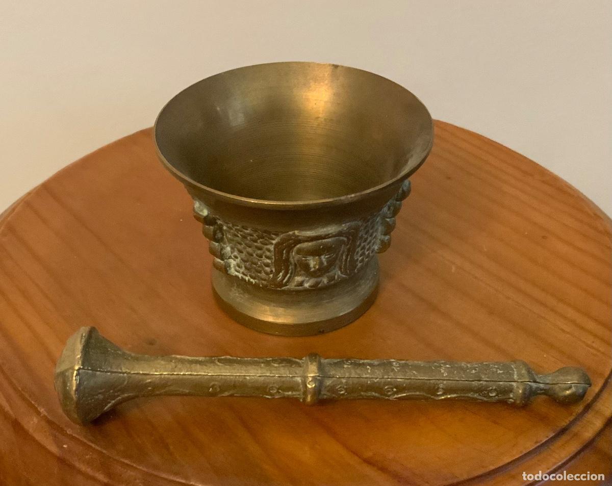 Antig&uuml;edades: PEQUE&Ntilde;O ALMIREZ, MORTERO, BRONCE DORADO - Foto 3