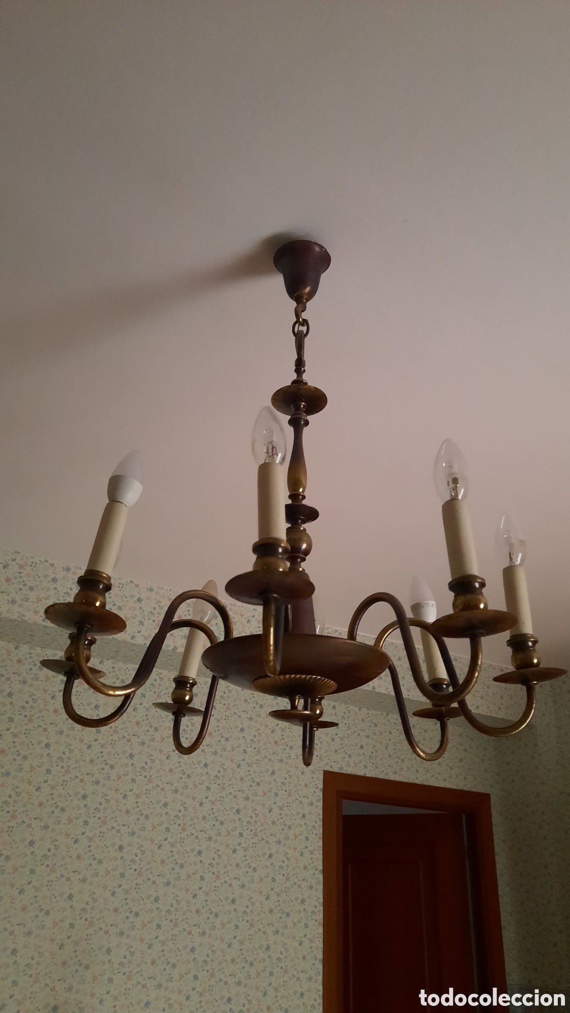 Antig&uuml;edades: L&aacute;mpara antigua funcionando perfectamente - Foto 1
