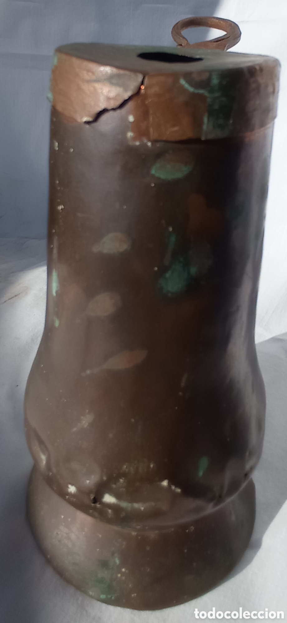 Antig&uuml;edades: Chocolatera de cobre antigua - Foto 2