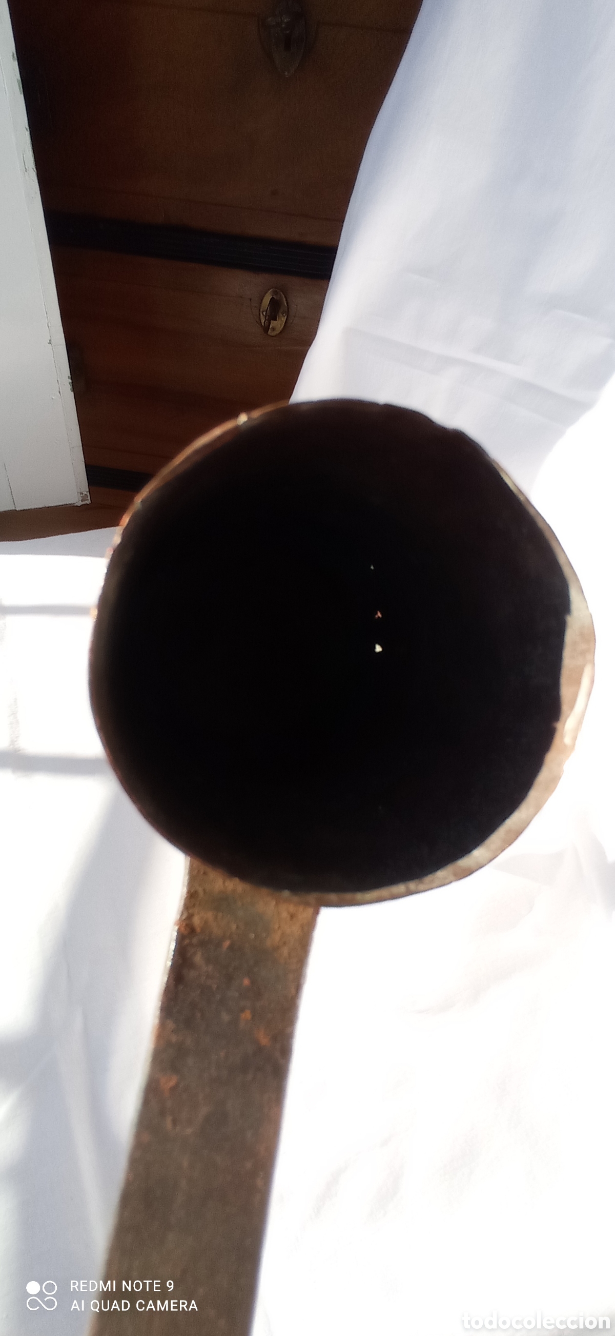 Antig&uuml;edades: Chocolatera de cobre antigua - Foto 3