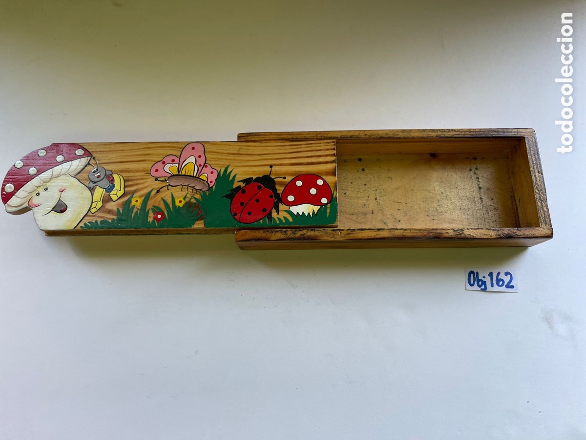 Antig&uuml;edades: Estuche de madera antiguo - Foto 2