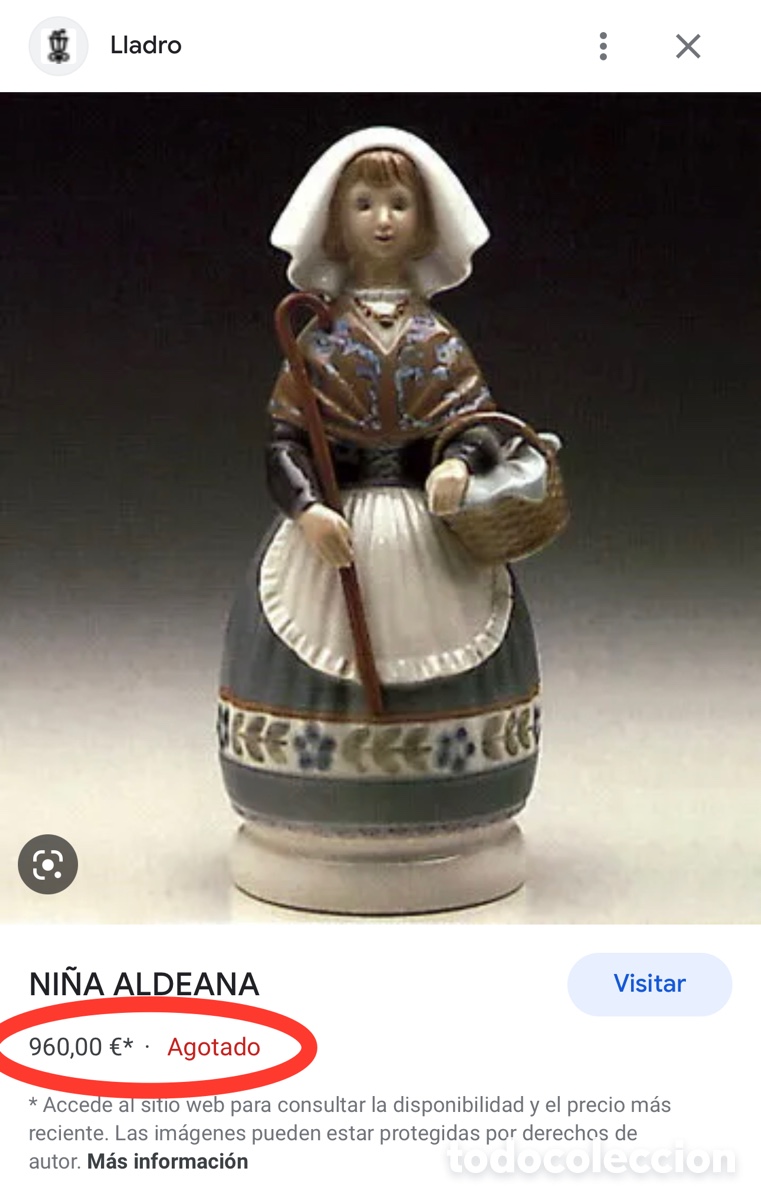 Antig&uuml;edades: REF: 01001214 &ldquo;NI&Ntilde;A ALDEANA&rdquo; LLADR&Oacute; - Foto 10