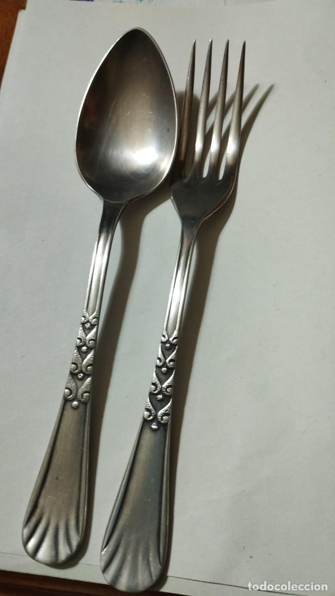 Antig&uuml;edades: cubiertos de ni&ntilde;o antiguos plata - Foto 1