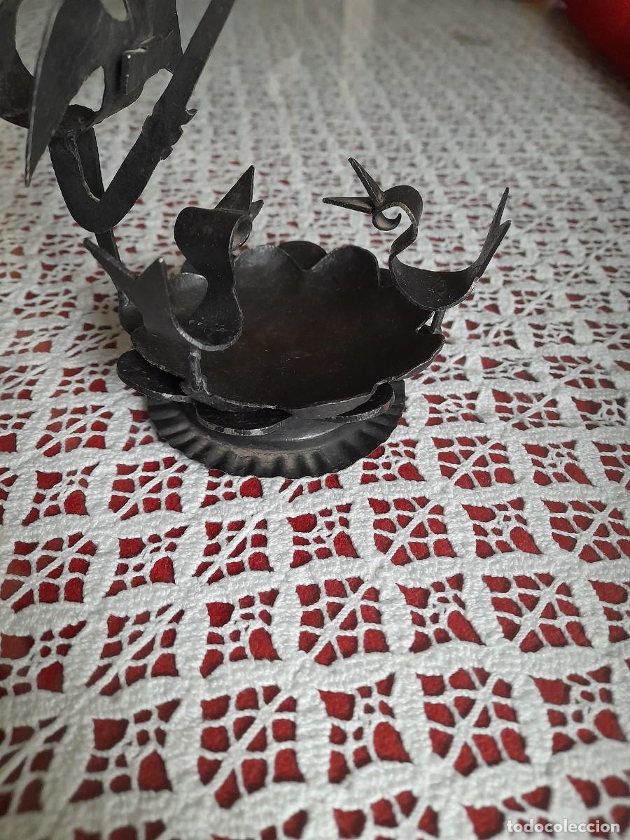 Antig&uuml;edades: Palmatoria de hierro con pajaritos - Foto 3