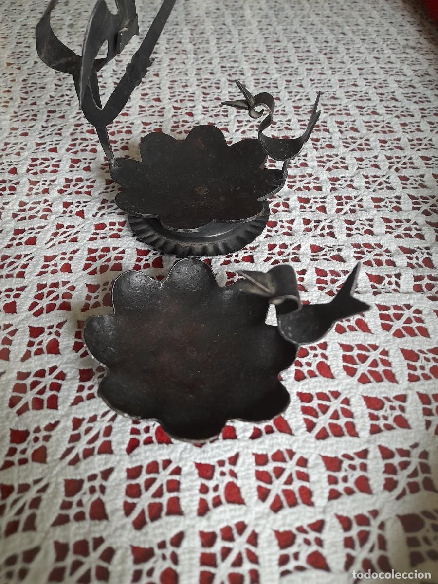 Antig&uuml;edades: Palmatoria de hierro con pajaritos - Foto 4
