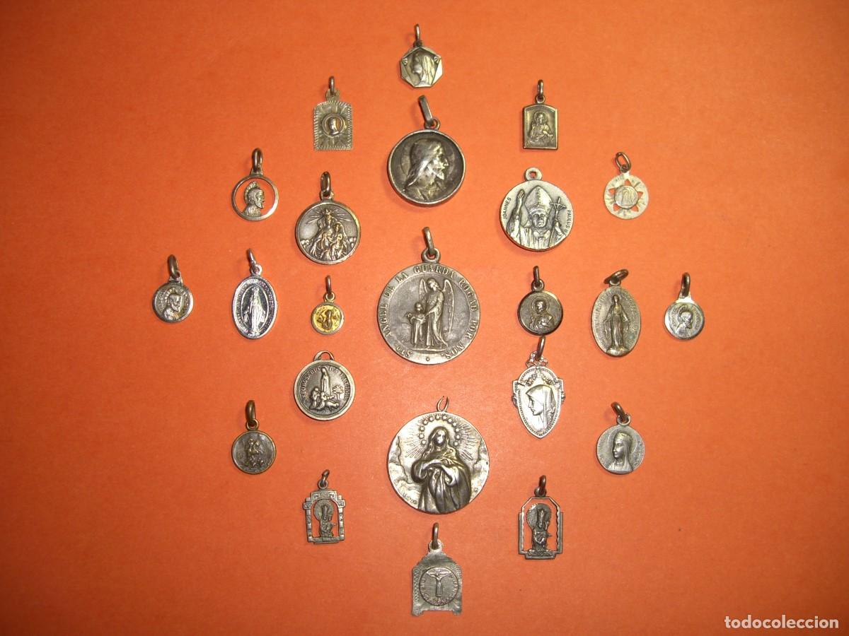 Antig&uuml;edades: LOTE DE MEDALLAS RELIGIOSAS - Foto 1