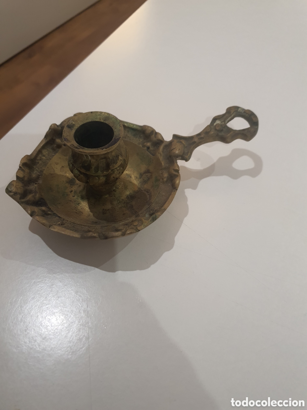 Antig&uuml;edades: palmatoria de bronce maciza - Foto 1
