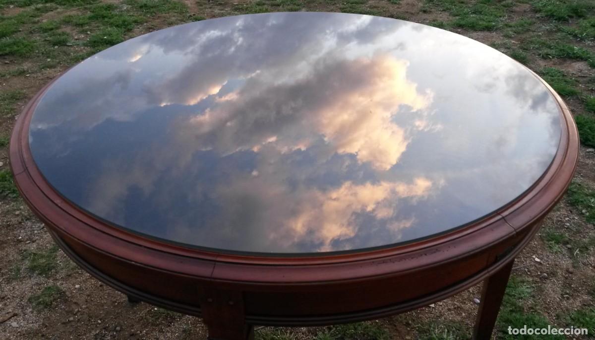 Antig&uuml;edades: Mesa circular de cerezo, desplegable GRANGE - Foto 5