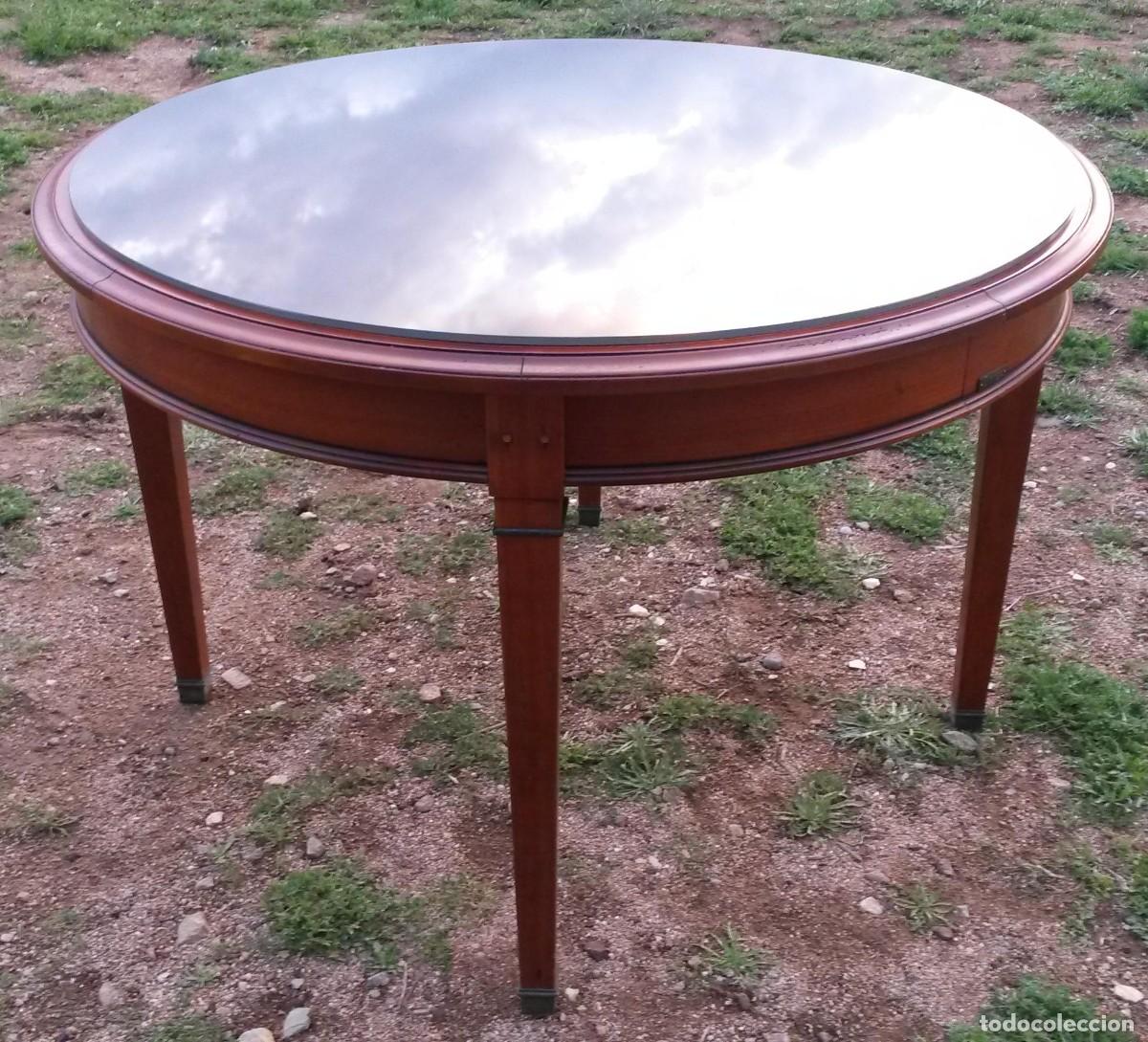 Antig&uuml;edades: Mesa circular de cerezo, desplegable GRANGE - Foto 6