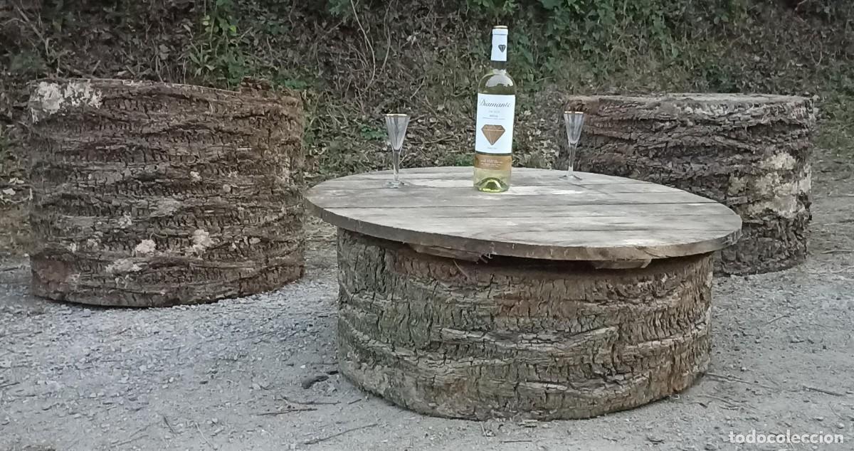 Antig&uuml;edades: Juego mesa y sillas de palmera - Foto 7