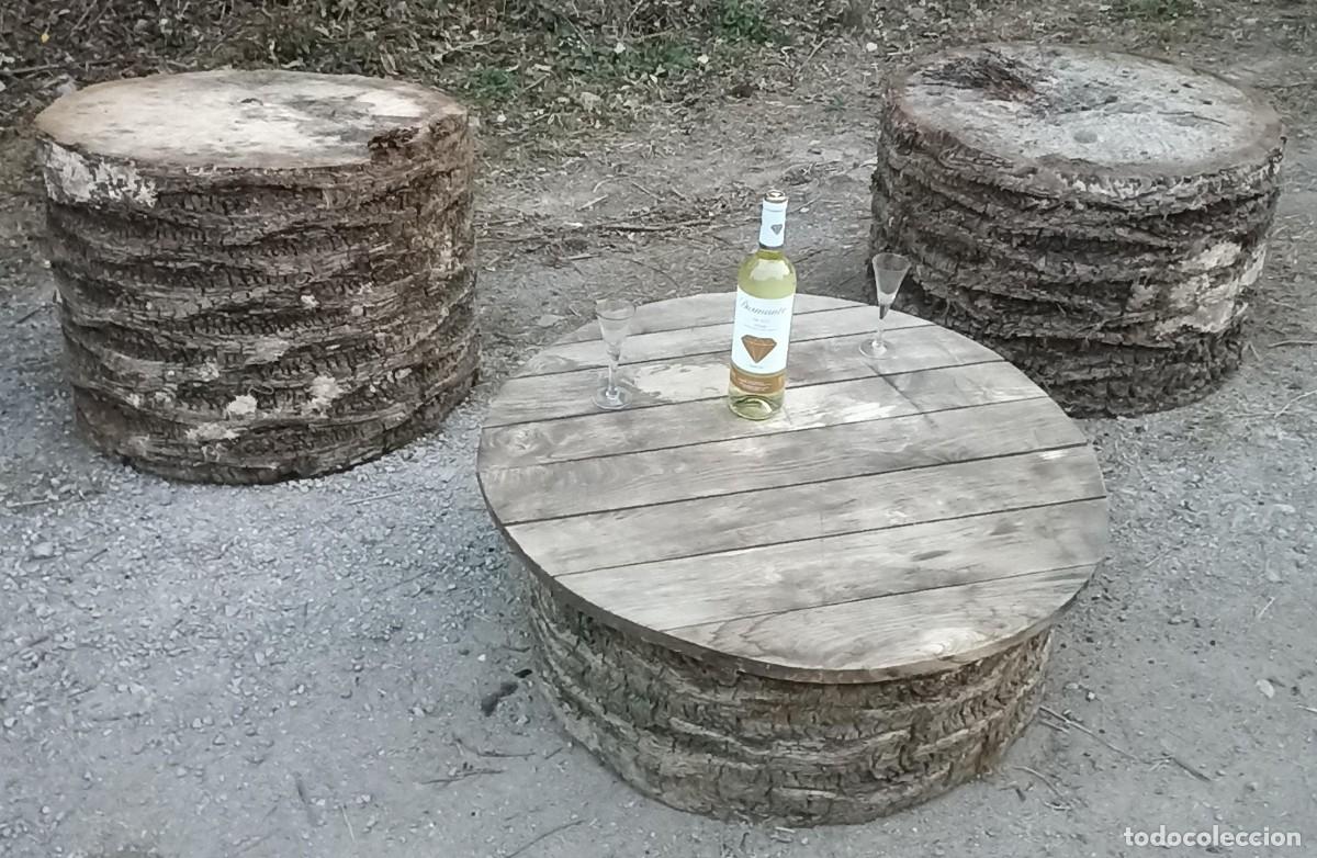 Antig&uuml;edades: Juego mesa y sillas de palmera - Foto 8