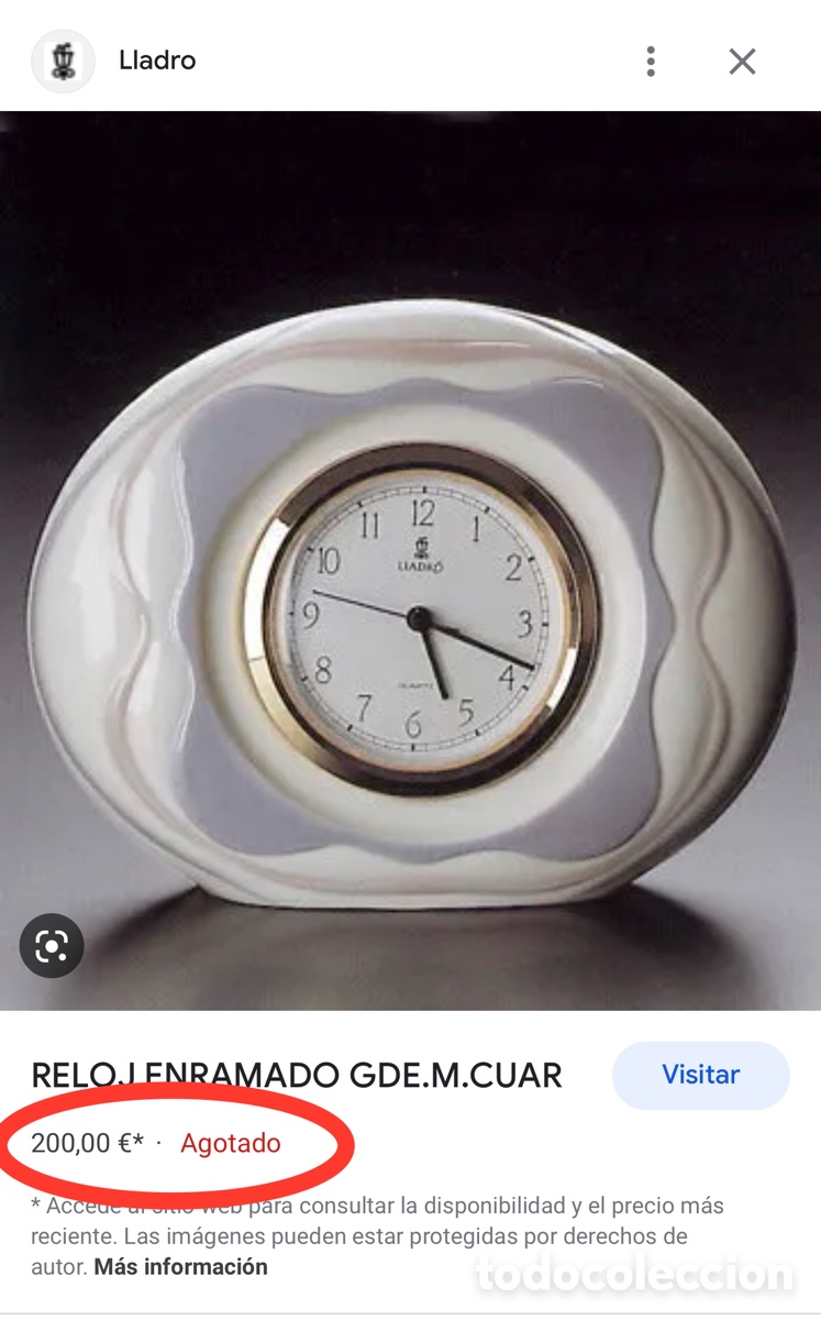 Antig&uuml;edades: REF: 01005653.1 &ldquo;RELOJ ENRAMADO GRANDE&rdquo; LLADR&Oacute; - Foto 12