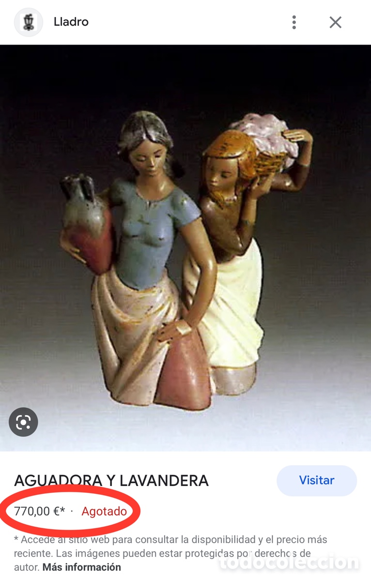 Antig&uuml;edades: REF: 01012109 &ldquo;AGUADORA Y LAVANDERA&rdquo; LLADR&Oacute; - Foto 12