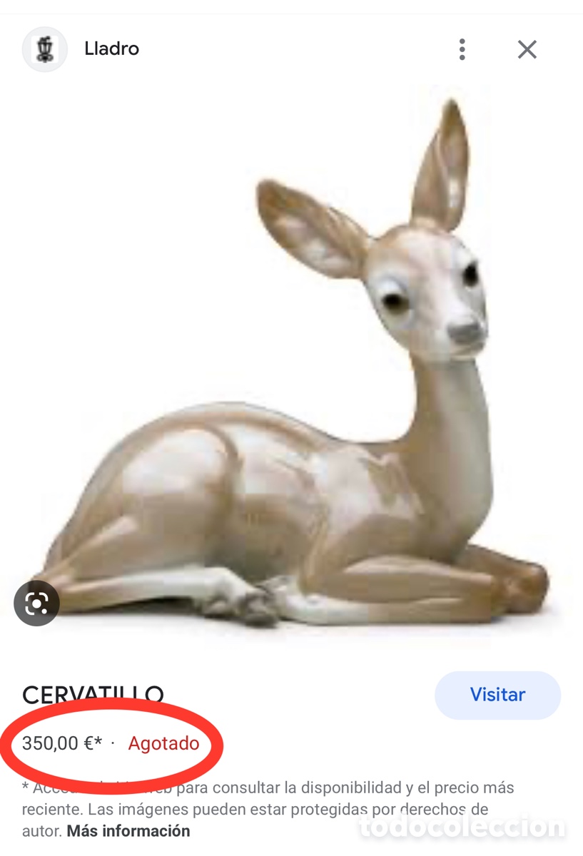 Antig&uuml;edades: REF: 01001064 &ldquo;CERVATILLO&rdquo; LLADR&Oacute; - Foto 9