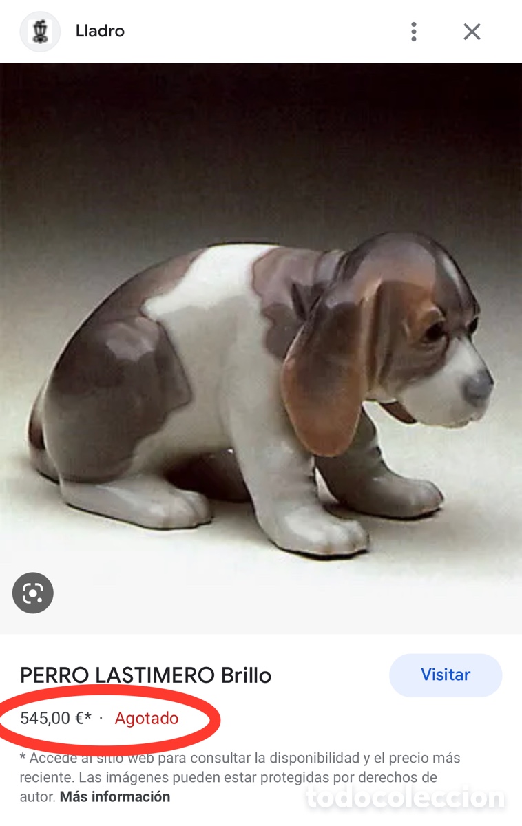 Antig&uuml;edades: REF: 01001071 &ldquo;PERRO LASTIMERO&rdquo; LLADR&Oacute; - Foto 11