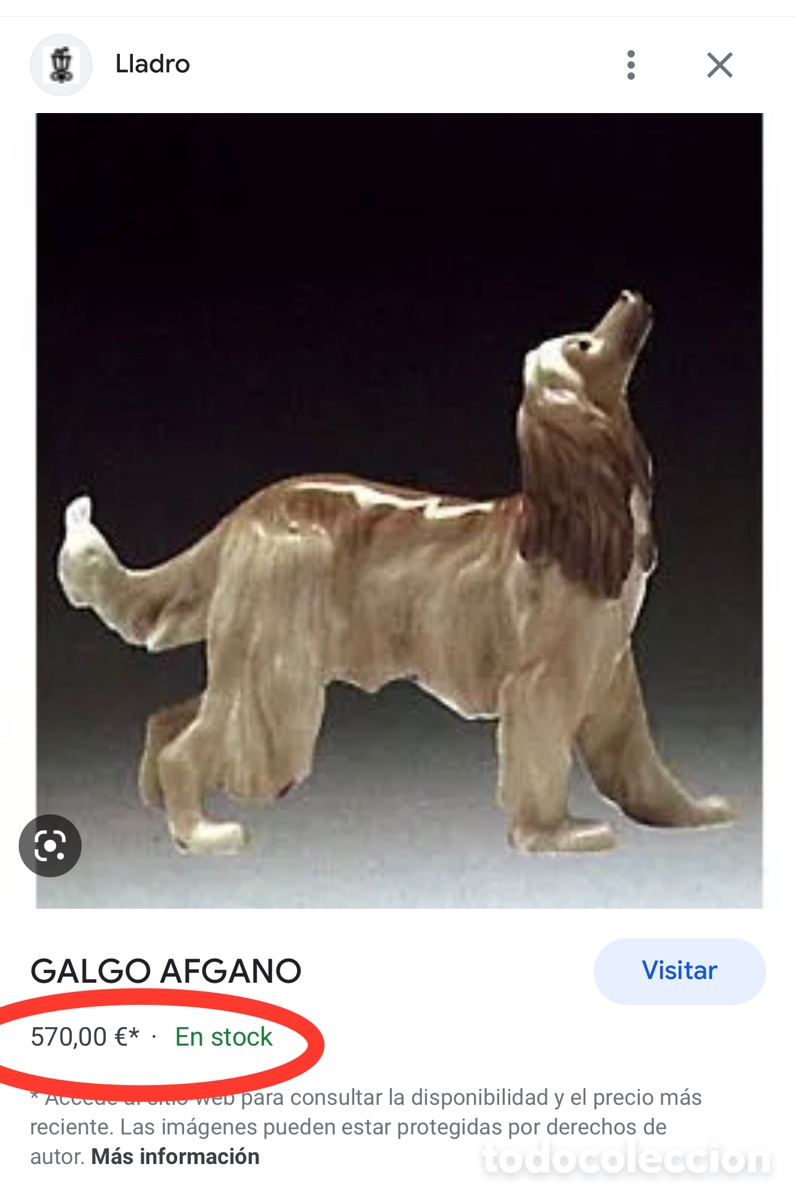 Antig&uuml;edades: REF: 01001282 &ldquo;GALGO AFGANO&rdquo; LLADR&Oacute; - Foto 10
