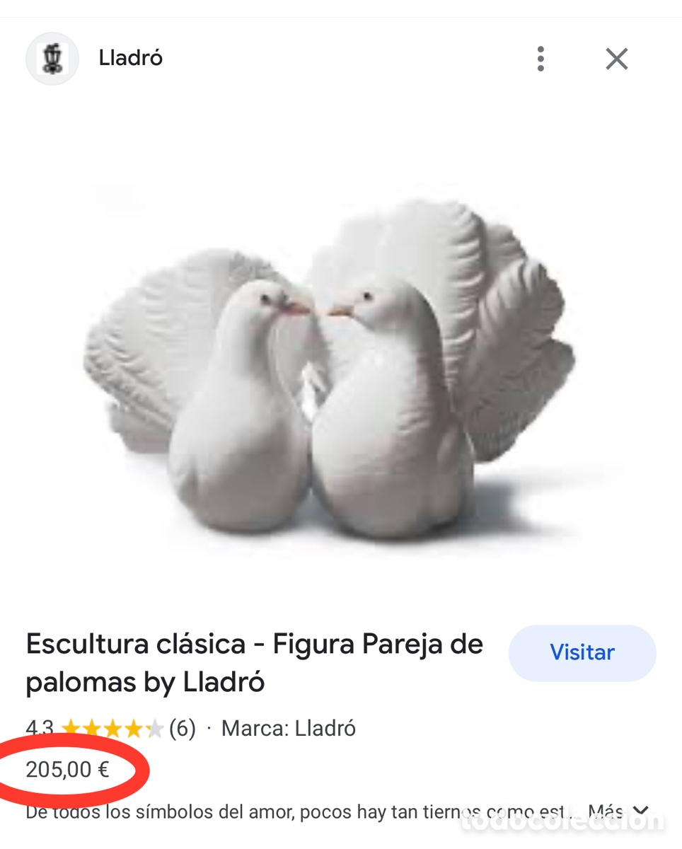 Antig&uuml;edades: REF: 01001169 &ldquo;PAREJA DE PALOMAS&rdquo; LLADR&Oacute; - Foto 14