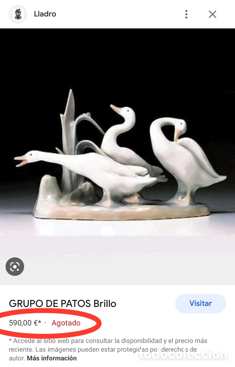 Antig&uuml;edades: REF: 01004549 &ldquo;GRUPO DE PATOS&rdquo; LLADR&Oacute; - Foto 11