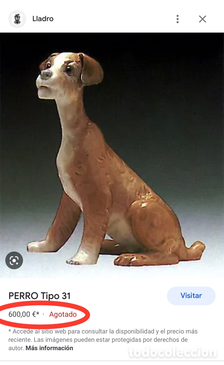 Antig&uuml;edades: REF: 01004583 &ldquo;PERRO Tipo 31&rdquo; LLADR&Oacute; - Foto 10