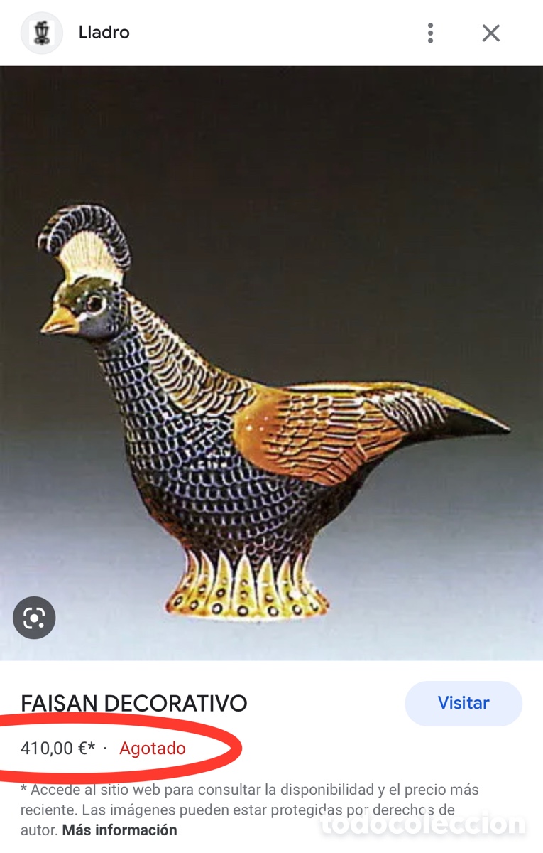 Antig&uuml;edades: REF: 01004693 &ldquo;FAIS&Aacute;N DECORATIVO&rdquo; LLADR&Oacute; - Foto 10