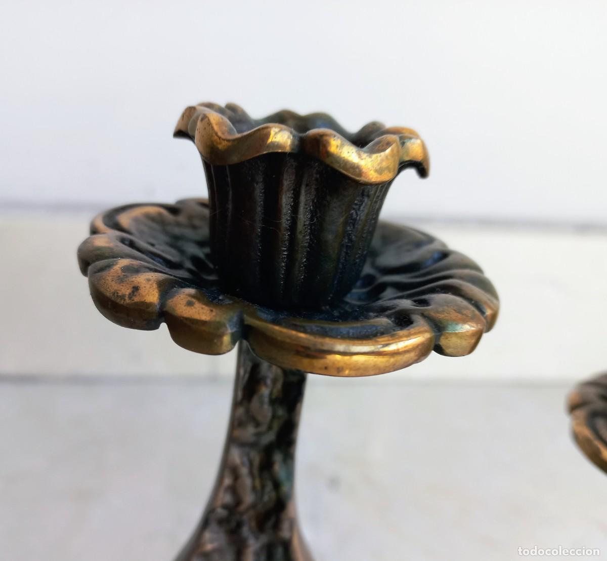 Antig&uuml;edades: Candelabro brutalista bronce alem&aacute;n - Foto 4