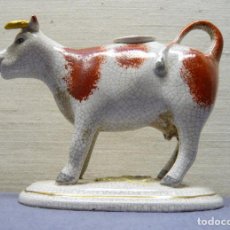 Antigüedades: S.XIX - VICTORIAN STAFFORDSHIRE COW CREAMER - JARRITA PORCELANA INGLESA VACA. Lote 400835129