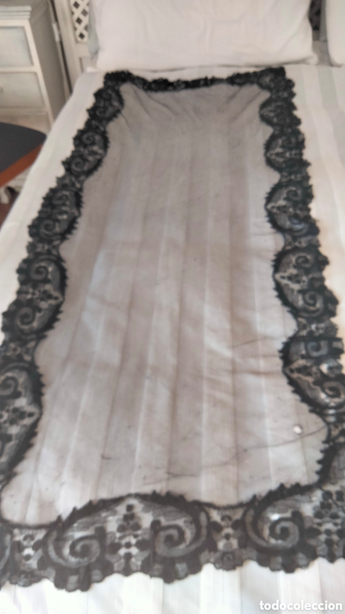 Antig&uuml;edades: ANTIGUA MANTILLA DE MISA . RECTANGULAR . GRANDE . - Foto 2