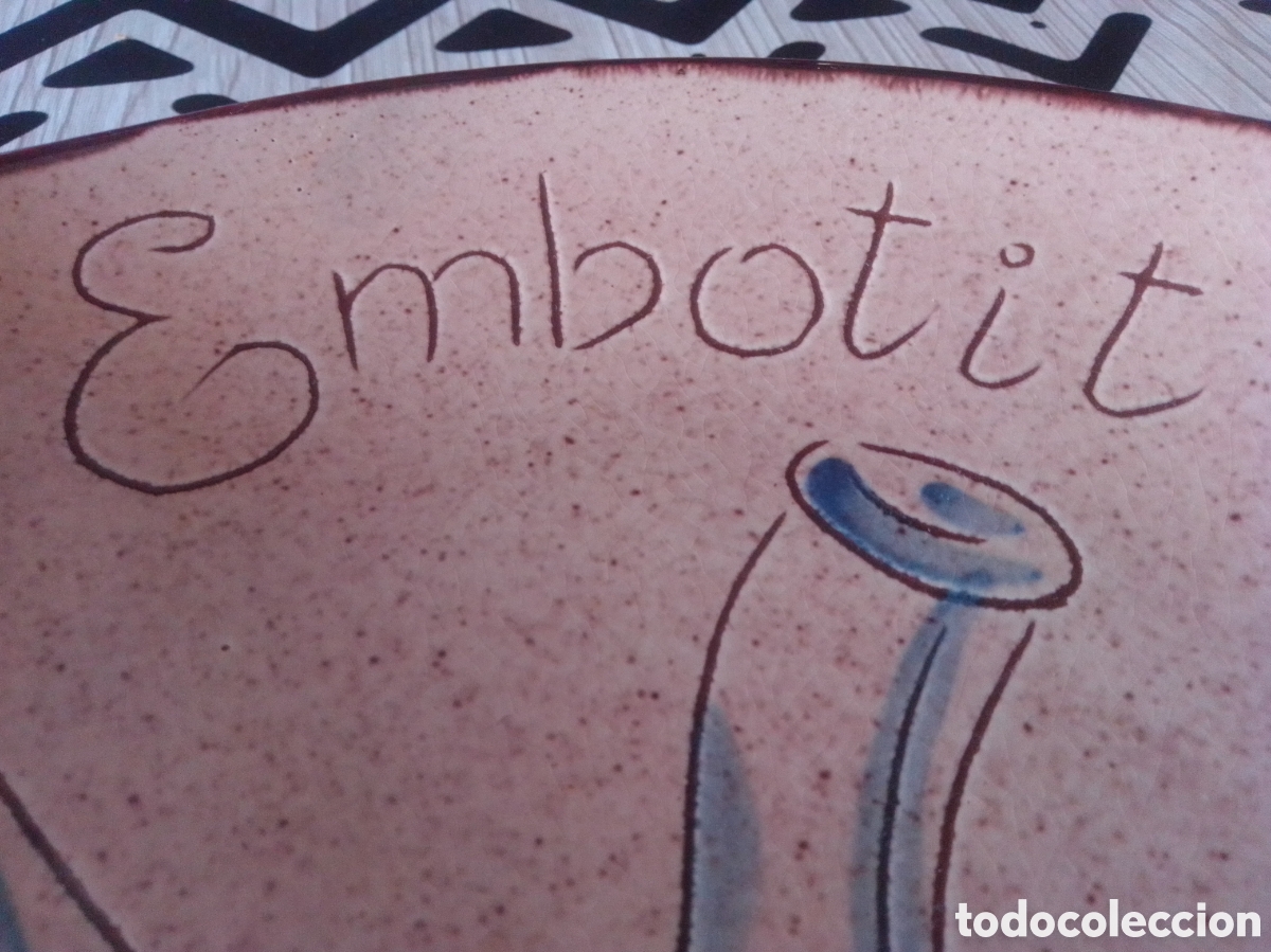 Antig&uuml;edades: BANDEJA &rdquo;EMBOTIT&rdquo;de CER&Aacute;MICA R&Uacute;STICA - Foto 4