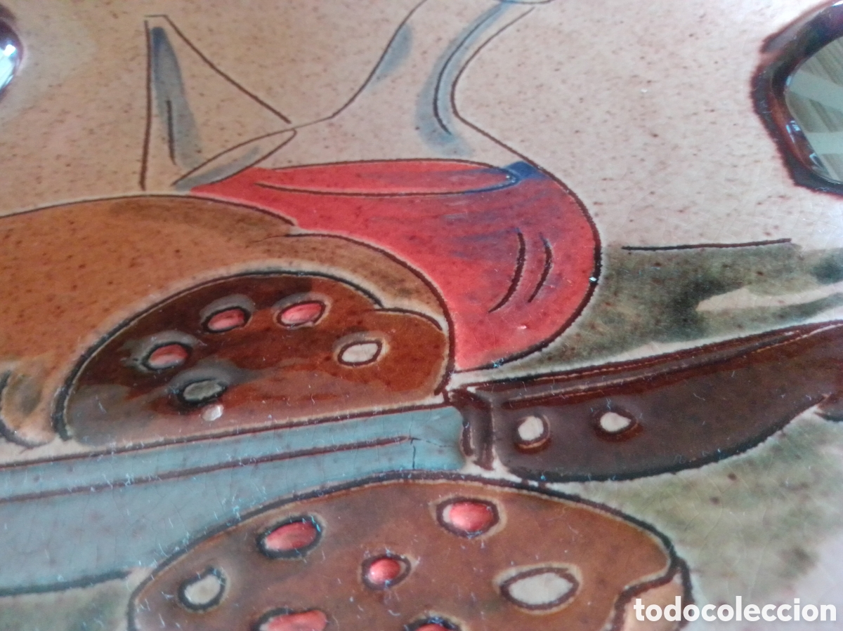 Antig&uuml;edades: BANDEJA &rdquo;EMBOTIT&rdquo;de CER&Aacute;MICA R&Uacute;STICA - Foto 3