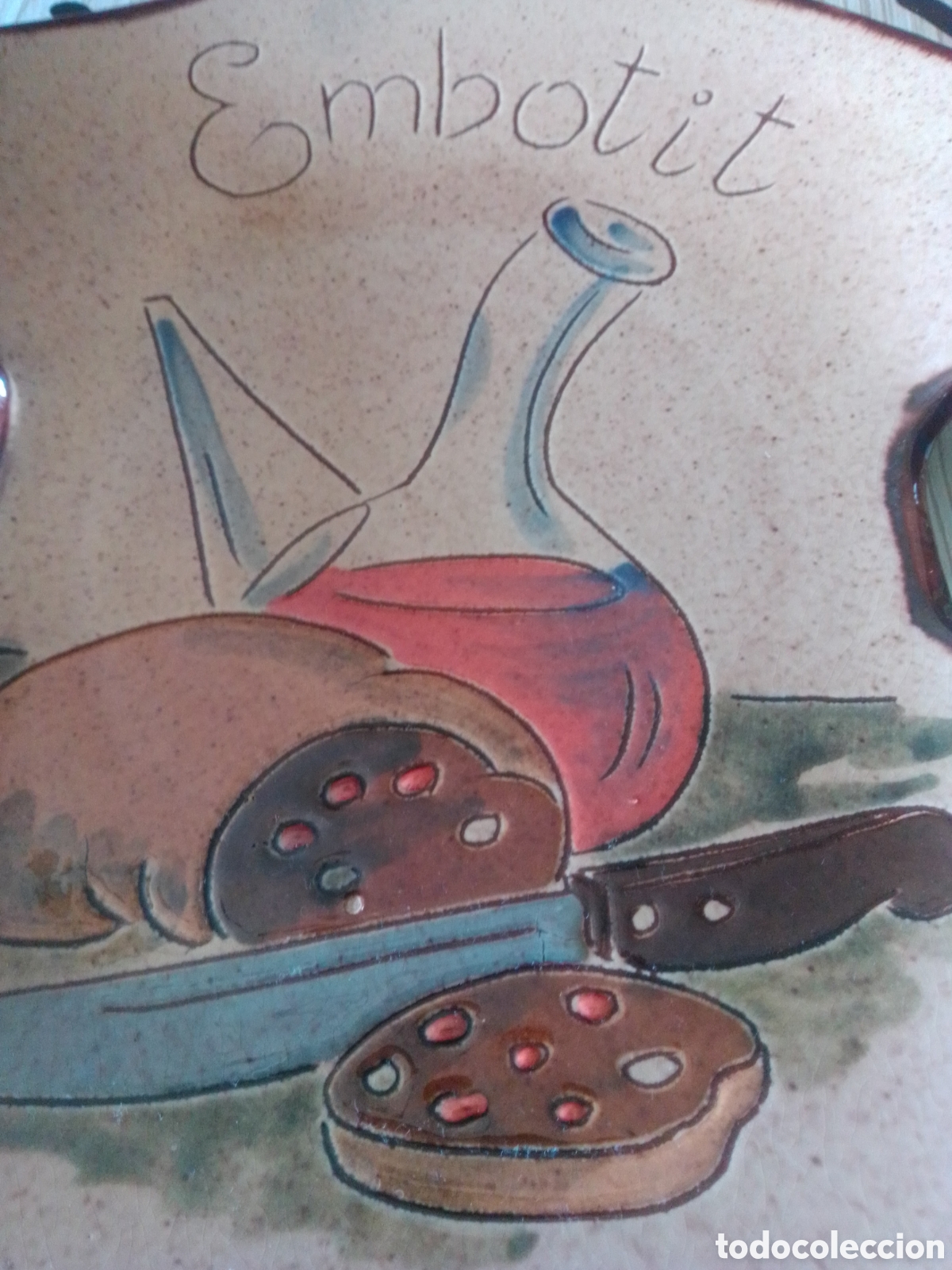 Antig&uuml;edades: BANDEJA &rdquo;EMBOTIT&rdquo;de CER&Aacute;MICA R&Uacute;STICA - Foto 5