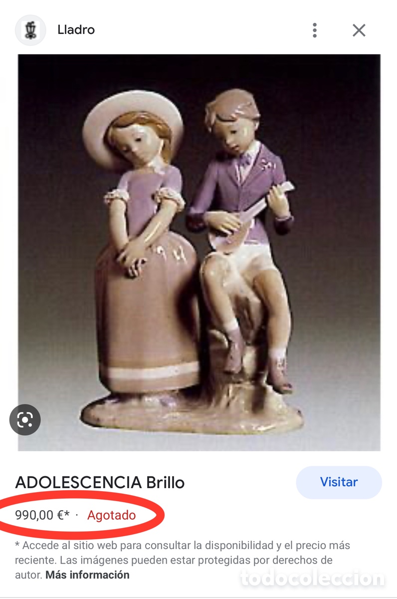 Antig&uuml;edades: REF: 01004878 &ldquo;ADOLESCENCIA&rdquo; LLADR&Oacute; - Foto 9