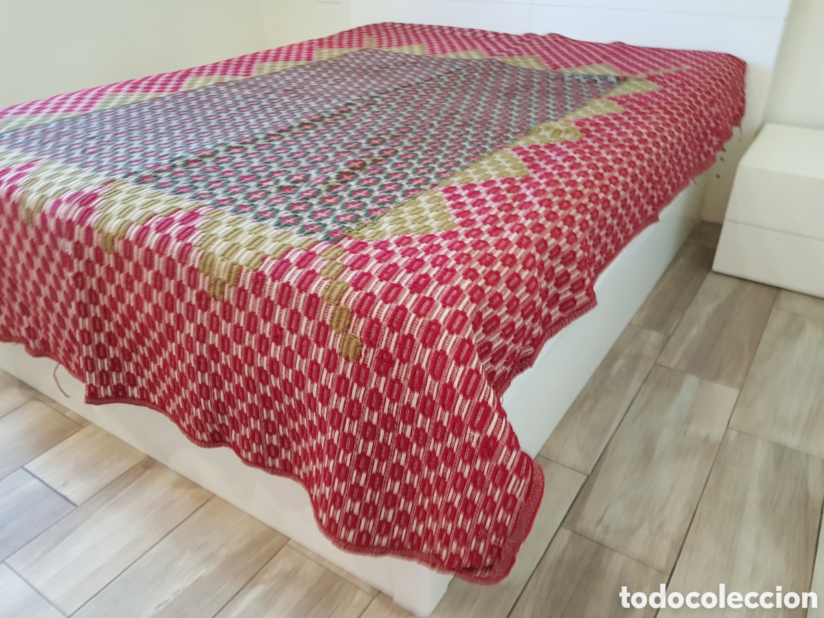 Antig&uuml;edades: Colcha de lana antigua - Foto 2