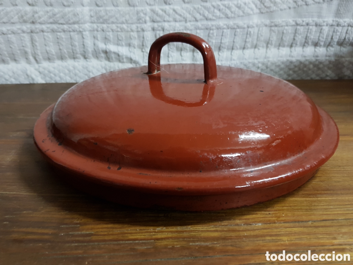 Antig&uuml;edades: Tapa de olla esmaltada - Foto 1