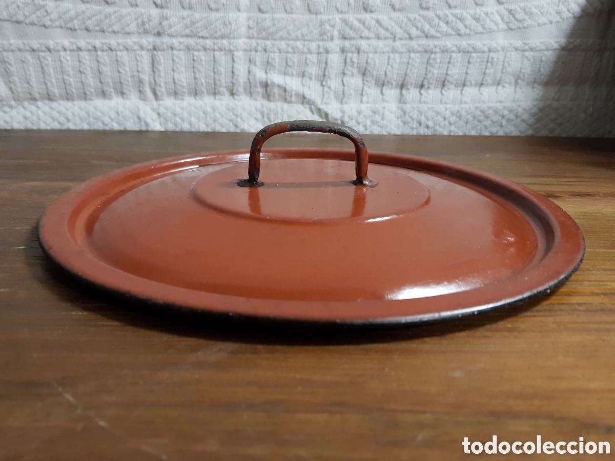 Antig&uuml;edades: Tapa de olla esmaltada - Foto 2