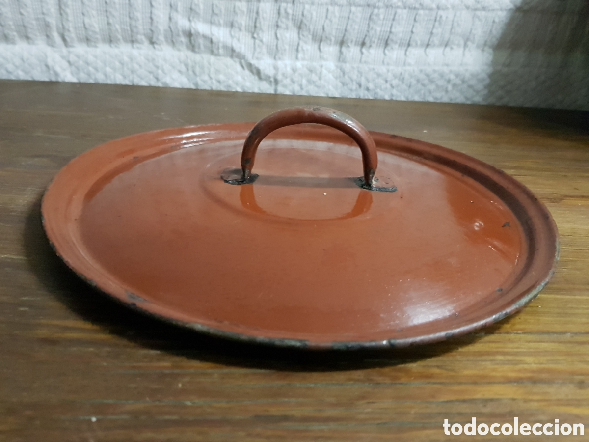 Antig&uuml;edades: Tapa de olla esmaltada - Foto 2
