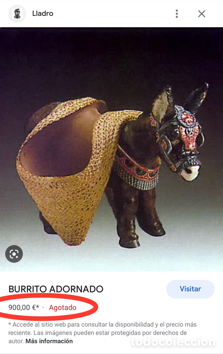 Antig&uuml;edades: REF: 01012124 &ldquo;BURRITO ADORNADO&rdquo; LLADR&Oacute; - Foto 11