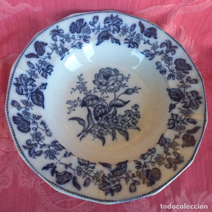 sargadelos elegante plato azul oscuro serie flo - Comprar Porcelanas e  Cerâmica de Sargadelos no todocoleccion