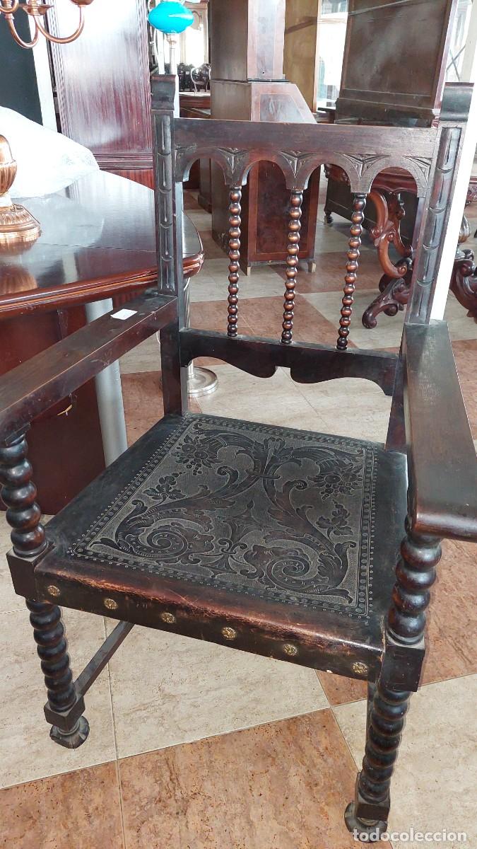 Antig&uuml;edades: Sill&oacute;n de despacho estilo Renacimiento espa&ntilde;ol - Foto 1