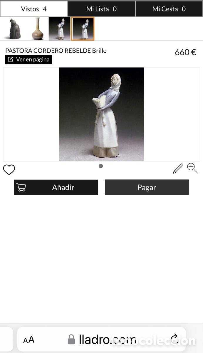 Antig&uuml;edades: REF: 01004584 &ldquo;PASTORA CORDERO REBELDE&rdquo; LLADR&Oacute; - Foto 10