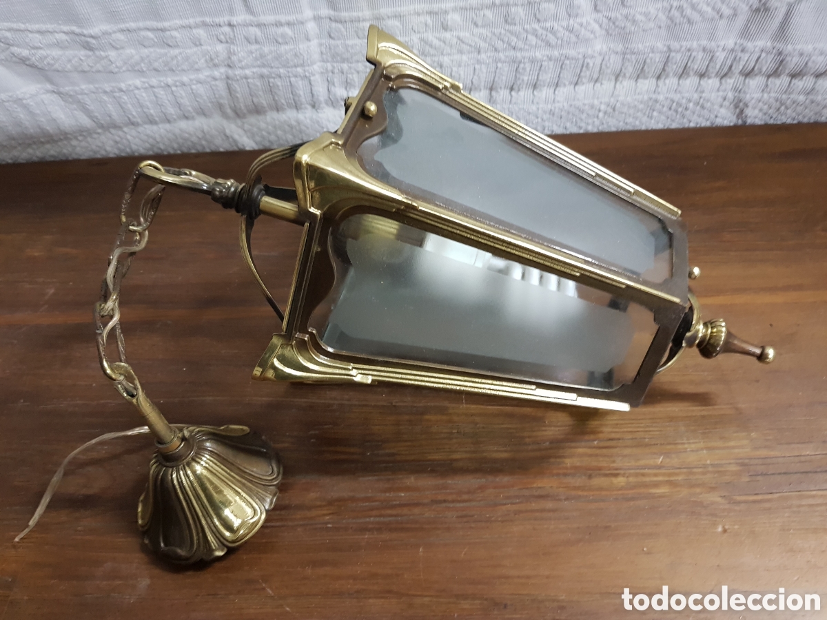 Antig&uuml;edades: Farol,Lampara de techo hexagonal - Foto 2