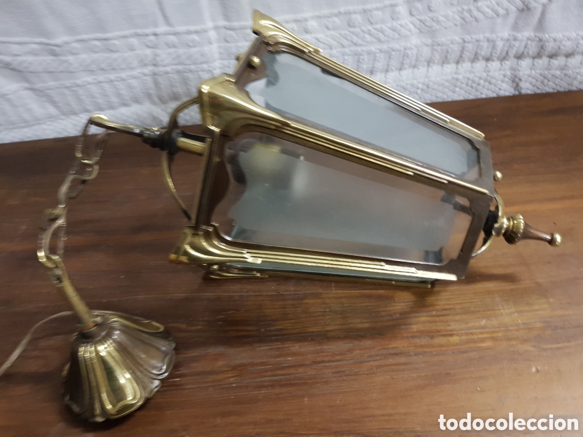 Antig&uuml;edades: Farol,Lampara de techo hexagonal - Foto 3