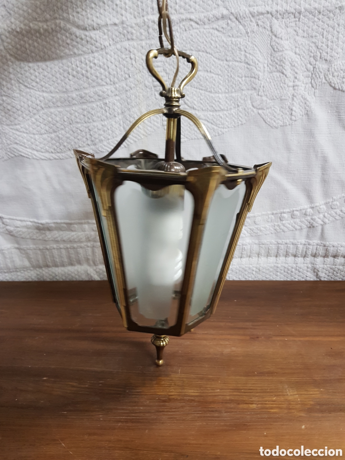 Antig&uuml;edades: Farol,Lampara de techo hexagonal - Foto 1